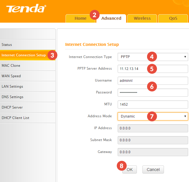 How to set up VPN on Tenda Routers: Step 2