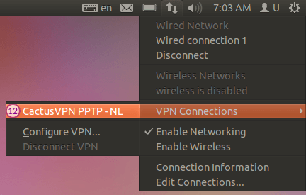 How to set up PPTP VPN on Ubuntu: Step 5