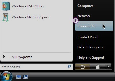 How to set up L2TP VPN on Windows Vista: Step 1