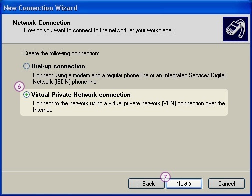 How to set up PPTP VPN on Windows XP: Step 5