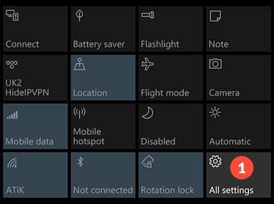 How to set up L2TP VPN on Windows 10 mobile: Step 1