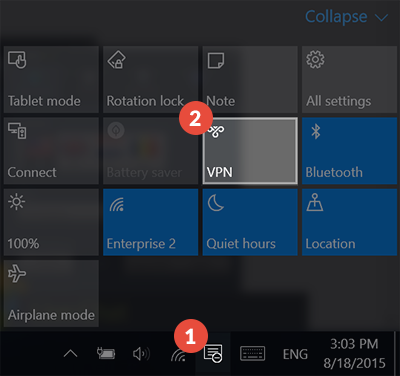 How to set up PPTP VPN on Windows 10: Step 1