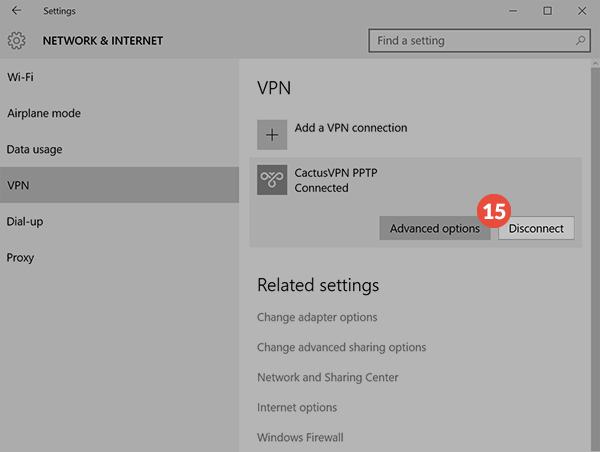 How to set up PPTP VPN on Windows 10: Step 7