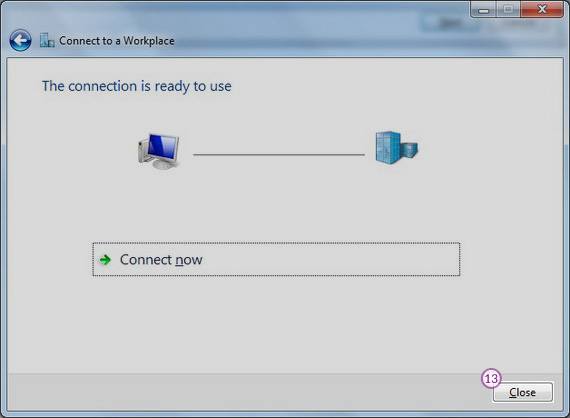 How to set up PPTP VPN on Windows 7: Step 7