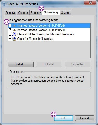 How to set up SSTP VPN on Windows 7: Step 11