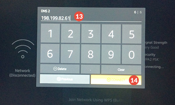 Amazon Fire TV and Fire TV Stick Smart DNS Setup: Step 8