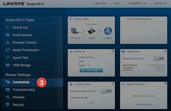 Linksys Router Smart DNS Setup: Step 2