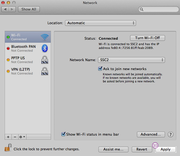 Mac-OS Smart DNS Setup: Step 7