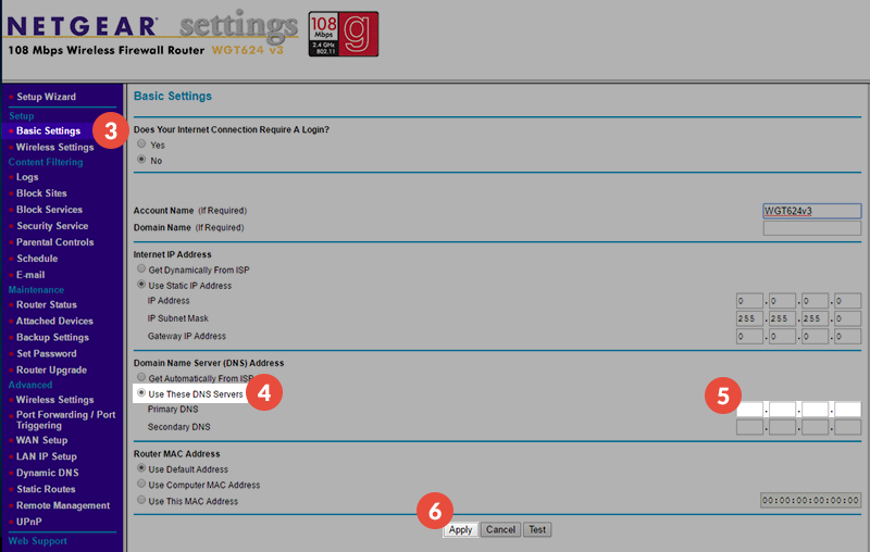 Netgear Router Smart DNS Setup: Step 3