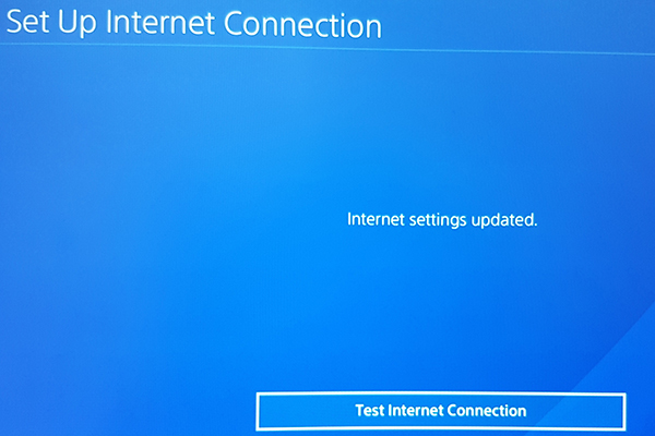 ps4 internet setup