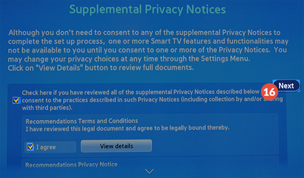 How to change region on Samsung Smart TV: Step 18