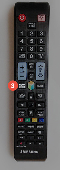 How to change region on Samsung Smart TV: Step 3