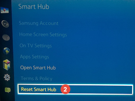 How to change region on Samsung Smart TV: Step 2