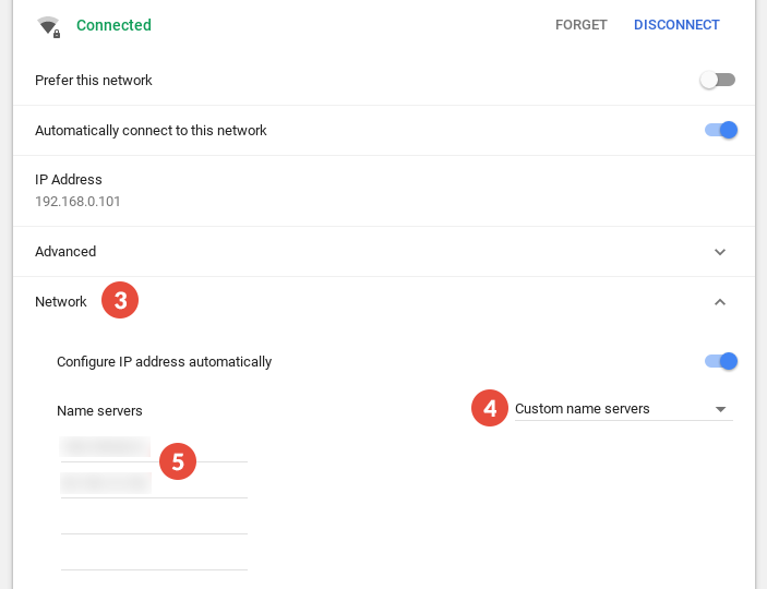 Chromebook Smart DNS Setup: Step 3