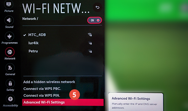 How to set up Smart DNS on LG TV: Step 4