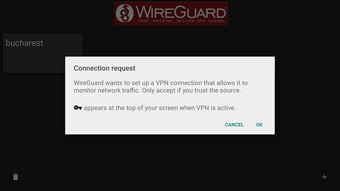 How to set up WireGuard VPN for Android TV: Step 8