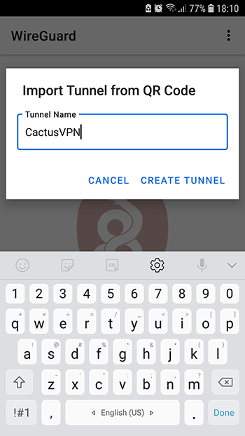 How to set up WireGuard VPN for Android: Step 5