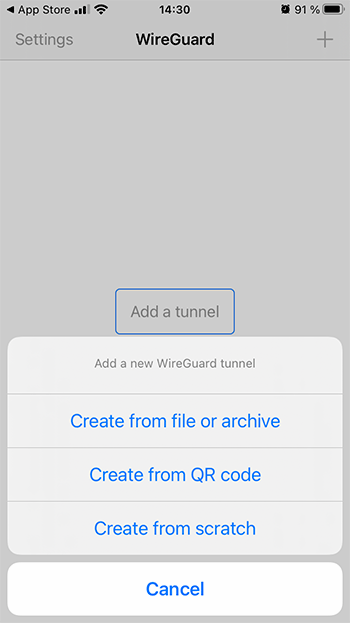 How to set up WireGuard VPN for iOS: Step 2