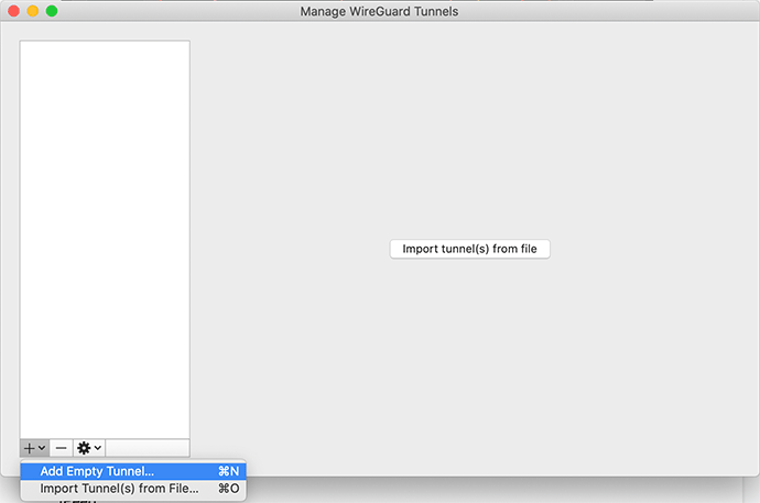 How to set up WireGuard VPN for macOS: Step 2