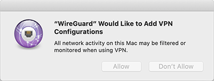 How to set up WireGuard VPN for macOS: Step 5