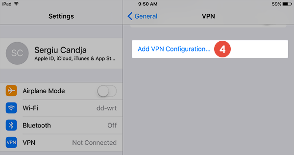 How to set up IKEv2 VPN on iPad: Step 3