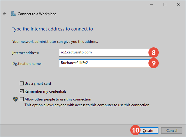 Windows 10 IKEv2 VPN Setup: Step 6