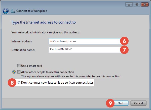 How to set up IKEv2 VPN on Windows 7: Step 5