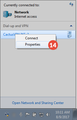 How to set up IKEv2 VPN on Windows 7: Step 9
