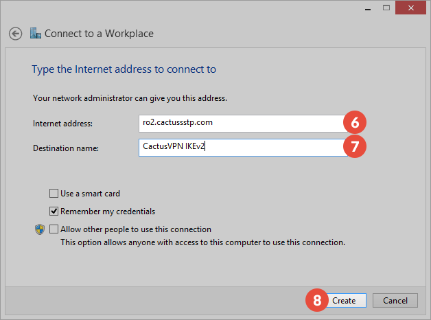 Windows 8 IKEv2 VPN Setup: Step 5