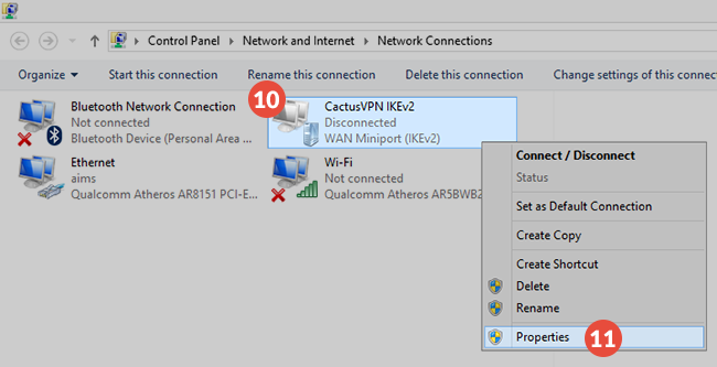 Windows 8 IKEv2 VPN Setup: Step 7