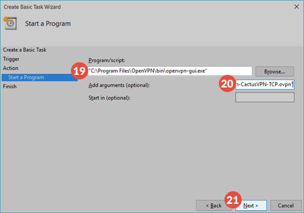 How to autostart OpenVPN GUI on Windows: Step 12