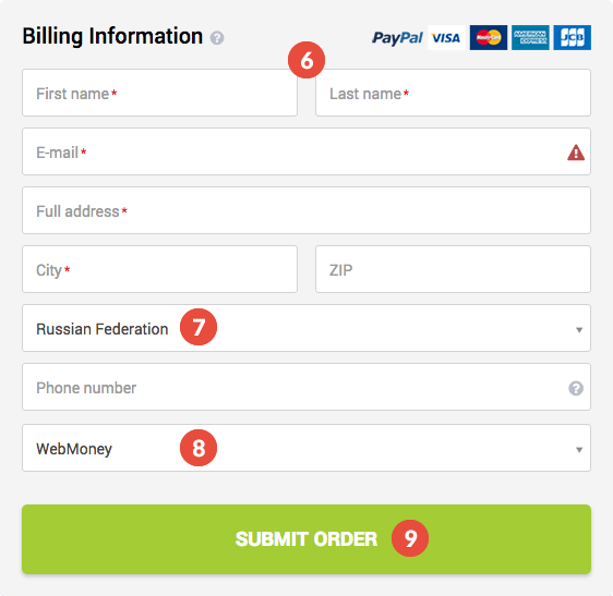 How to pay an existing invoice with Alipay, Boleto Bancario, Web Money, Yandex.Money or Qiwi: Step 5