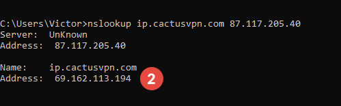 Transparent DNS proxy Test: Step 1