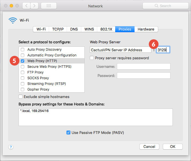 How to set up proxy on Chrome for macOS: Step 4