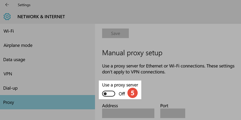 How to set up proxy on Edge: Step 4