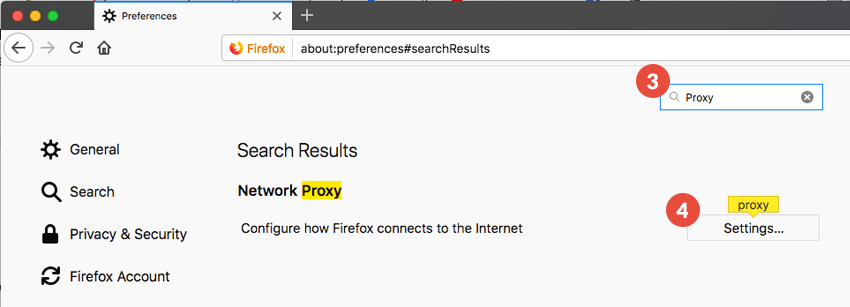 Firefox Proxy Setup: Step 2