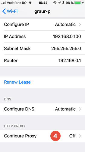iPhone Proxy Setup: Step 4