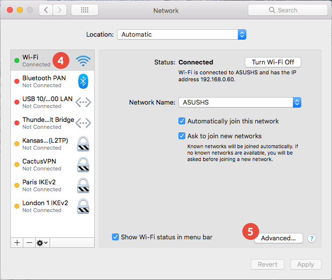 How to set up proxy on macOS: Step 3
