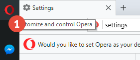 How to set up proxy on Opera for Windows: Step 1