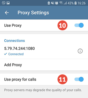 How to Set Up SOCKS5 Proxy on Telegram for Android: Step 6