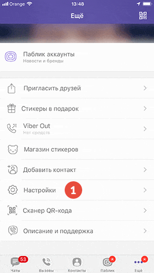 Как настроить прокси на Viber для iOS: Step 1