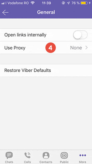 How to Set Up Proxy on Viber for iOS: Step 3