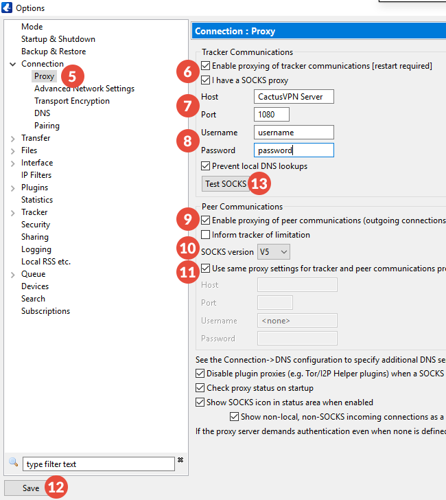 How to Set Up Proxy on Vuze: Step 3