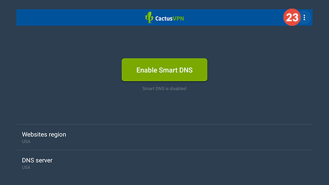How to set up CactusVPN App for Android TV: Step 15
