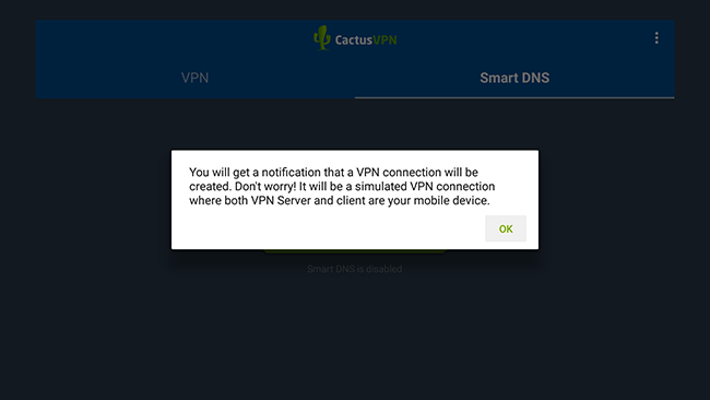 How to set up CactusVPN App for Android TV: Step 10