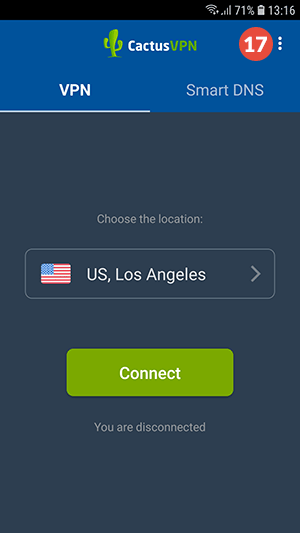 How to set up CactusVPN App for Android: Step 12