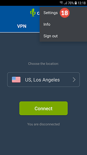 How to set up CactusVPN App for Android: Step 13