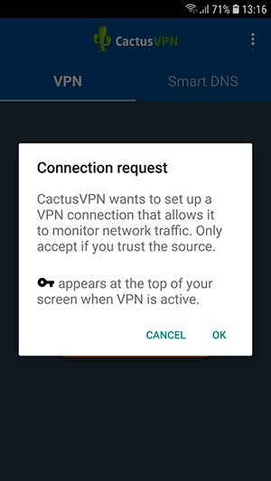How to set up CactusVPN App for Android: Step 8