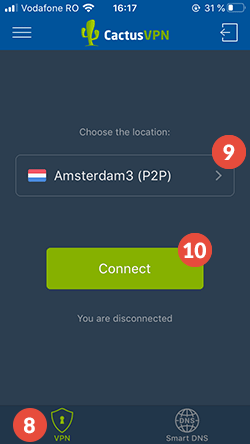 How to set up CactusVPN App for Android: Step 6