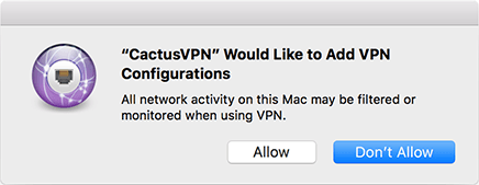 How to set up CactusVPN App for macOS: Step 6-2